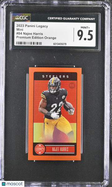 2023 Panini Legacy Najee Harris #84 Premium Edition Orange Mini CGC 9.5