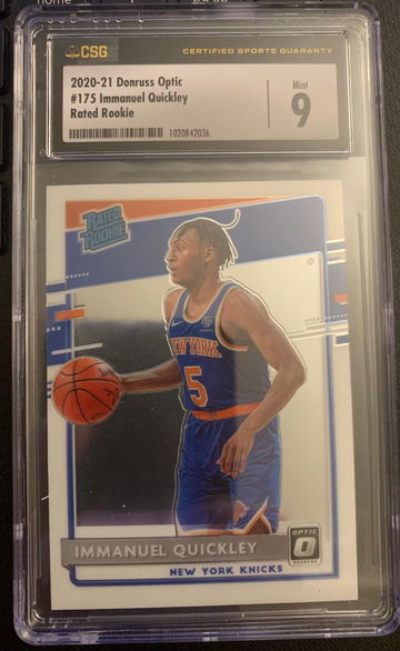 2020 Donruss Optic Immanuel Quickley Rookie Card CSG 9 Mint
