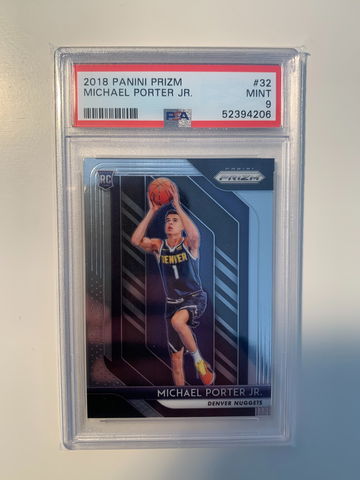 2018 Panini Prizm Michael Porter Jr #32 Base RC Rookie PSA 9