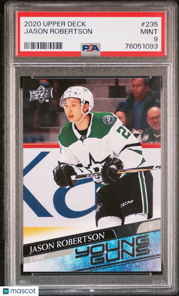 Jason Robertson 2020 Upper Deck Young Guns RC #235 Stars Rookie - PSA 9