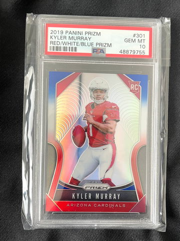 2019 Panini Prizm Kyler Murray #301 RED/WHITE/BLUE PSA 10