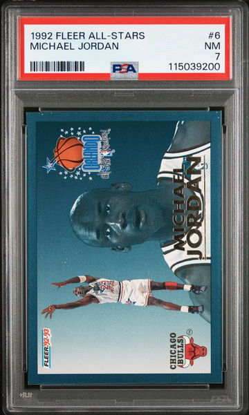 1992 Fleer All Star Michael Jordan #6 /24 PSA 7