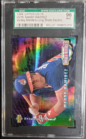 1994 Upper Deck Mickey Mantle's Longshots Electric Diamond #MM16 Manny Ramirez SGC 96=9 MINT (CASE HAS SCRATCHING)