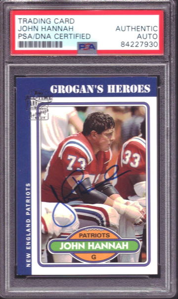 2004 Fan Favorites John Hannah Patriots Signed/Autographed Card PSA/DNA 152545