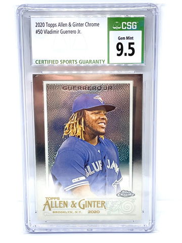 2020 Topps Allen And Ginter Chrome Vladimir Guerrero Jr. #50 CSG 9.5 GEM MINT