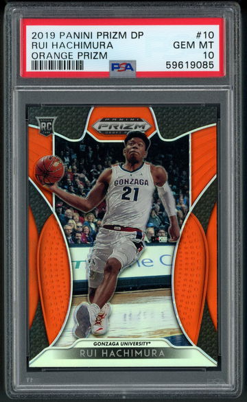 2019 Panini Prizm Draft Picks Rui Hachimura Orange Prizm PSA 10 Gem Mint