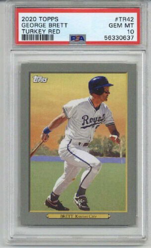 2020 TOPPS TURKEY RED #TR42 GEORGE BRETT CARD KANSAS CITY ROYALS PSA 10