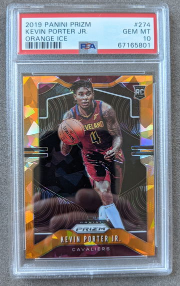 2019-20 Panini Prizm Orange Ice Kevin Porter Jr #274 PSA 10 GEM MT Rookie RC Cavaliers