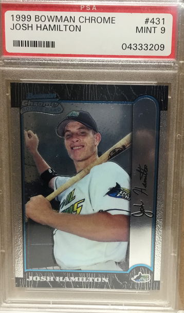 1999 Bowman Chrome #431 - Josh Hamilton- PSA 9