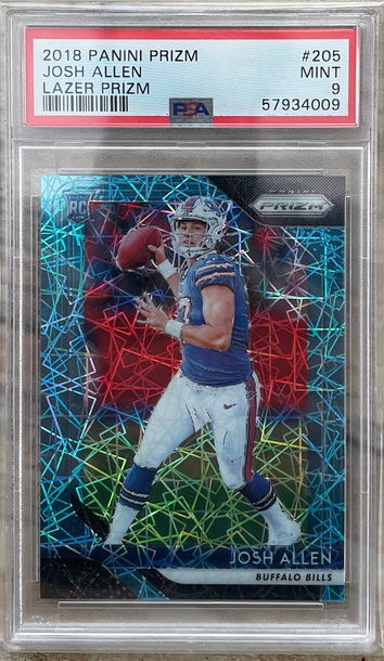 2018 Panini Prizm Josh Allen Rookie RC Lazer Blue PSA 9 MINT