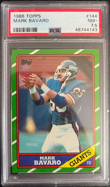 1986 Topps #144 Mark Bavaro PSA 7.5