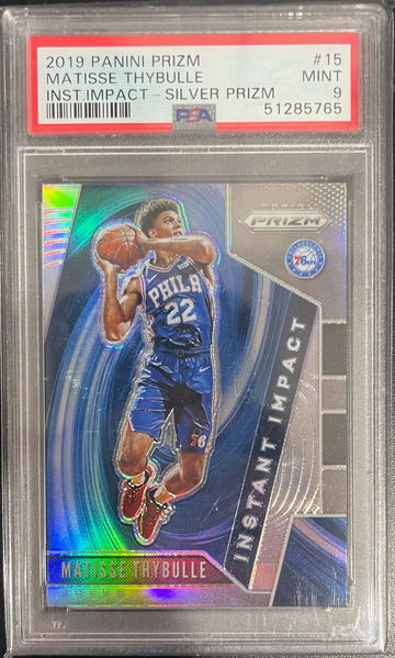 2019 Panini Prizm Matisse Thybulle Instant Impact - SIlver Prizm PSA 9
