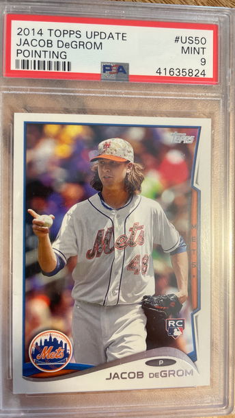 2014 Topps Update Jacob DeGrom Image Variation PSA 9 Rookie