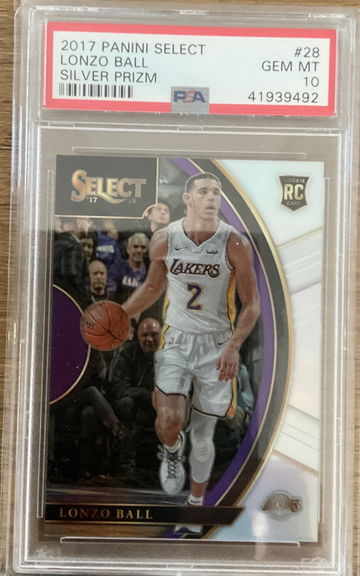 2017 Select Lonzo Ball Silver Prizm RC PSA 10