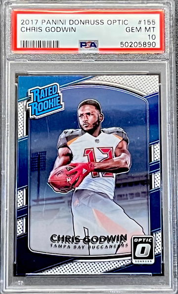 2017 Chris Godwin Donruss Optic #155 Rookie card RC PSA 10 GEM MT MINT