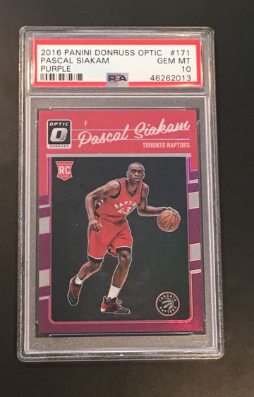 2016-17 Donruss Optic Purple Pascal Siakam PSA 10 (Pop 12