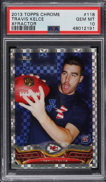 2013 Topps Chrome Travis Kelce #118 RC Rookie Xfractor Refractor PSA 10 Gem Mint