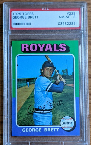 1975 Topps George Brett Rookie Card #228 PSA 8