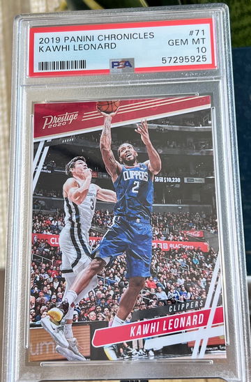 2019 Panini Chronicles Kawhi Leonard #71 Prestige PSA 10 Gem Mint Los Angeles!