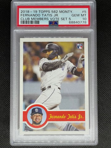 PSA 10 Fernando Tatis Jr. 2018 2019 Topps 582 Montgomery Club Members Set 5 RC Padres Low Pop