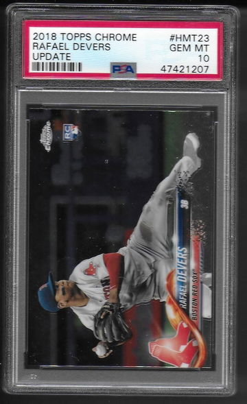 2018 Topps Chrome Update Rafael Devers PSA 10 Rookie Card #HMT23