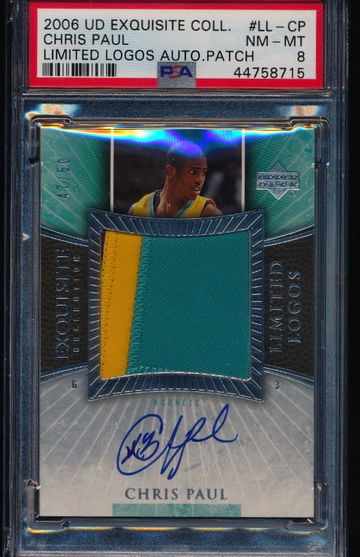 Chris Paul 2006 Exquisite Limited Logos RC Auto /50 PSA 8