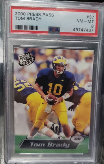 2000 Press Pass Tom Brady PSA 8 NM-MT