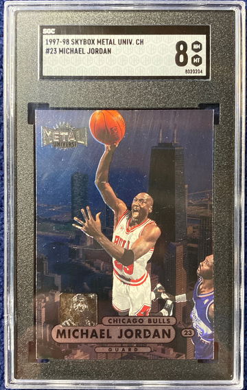 1997 skybox metal universe champion Michael Jordan 