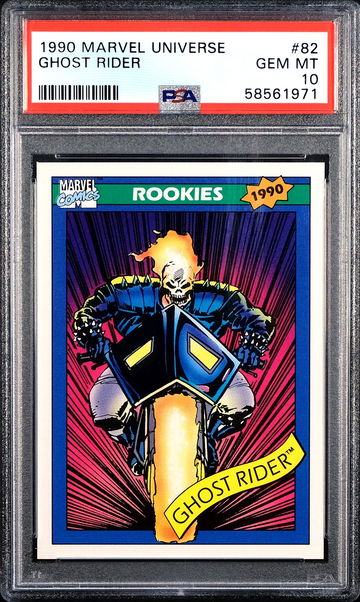 1990 Impel Marvel Universe #82 🔥 GHOST RIDER Rookie Card 🔥 PSA 10 - GEM MINT