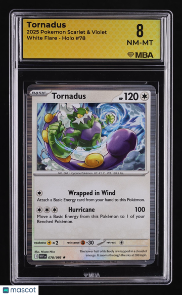 2025 Pokemon Scarlet & Violet White Flare Tornadus Holo MBA 8 #78