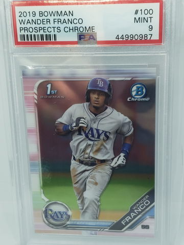 2019 bowman chrome wander franco psa 9