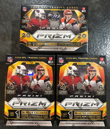 3 - Boxes 2020 Prizm Football Fanatics Exclusive Blasters 
