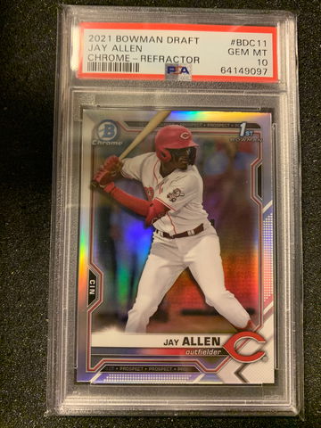2021 Bowman Draft Chrome Jay Allen Refractor PSA 10