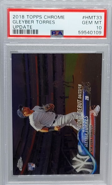2018 Topps Chrome Update #HMT33 Gleyber Torres RC PSA 10