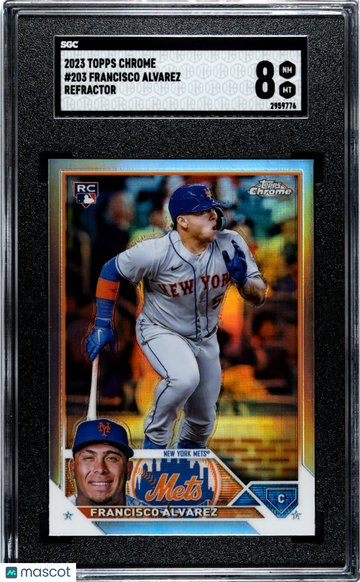2023 Topps Chrome Francisco Alvarez #203 Refractor SGC 8