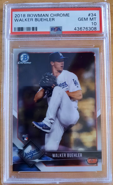Walker Buehler 2018 Bowman Chrome RC PSA 10