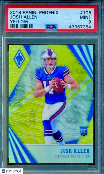 Jersey Number #17/75 1/1 PSA 9 RC Josh Allen 2018 Phoenix Yellow Holo Rookie WOW