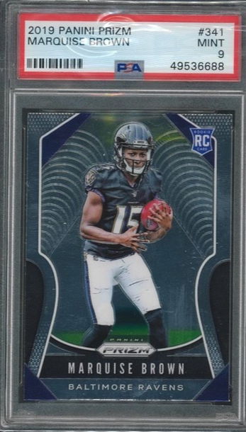 Marquise Brown Prizm PSA 9 #341 