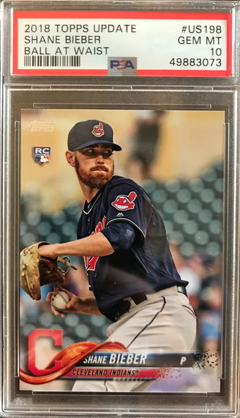 2018 Topps Update Shane Bieber PSA 10