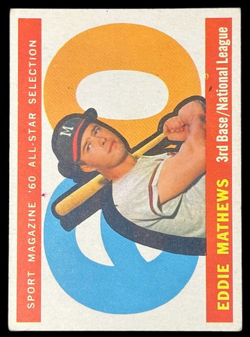 1960 TOPPS EDDIE MATHEWS ALL - STAR # 558
