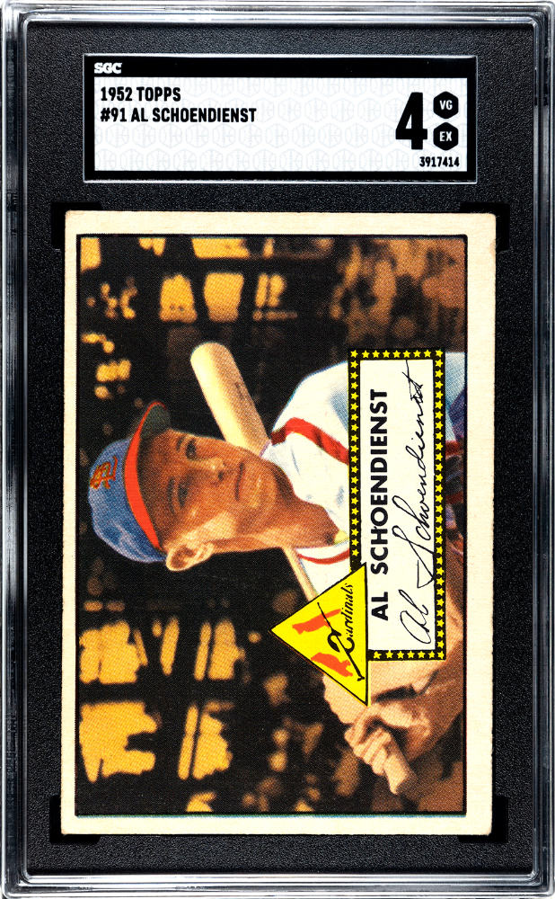 1952 Topps #91 Al Red Schoendienst SGC 4