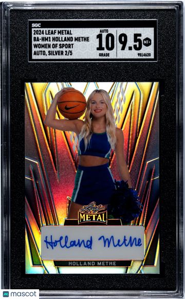 2024 Leaf Metal Women Of Sport Holland Methe #BA-HM1 Autograph Silver SGC 9.5 Auto 10