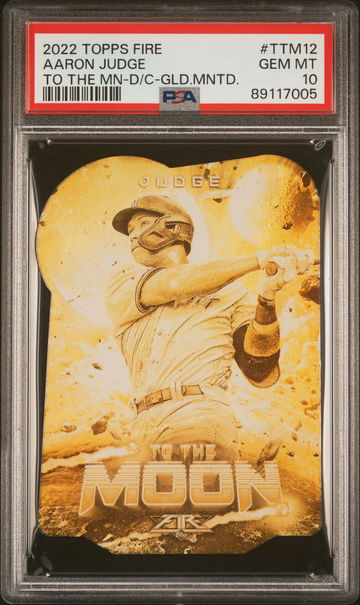 2022 Topps Fire To the Mooooon Gold Minted Aaron Judge #TTM12 PSA 10
