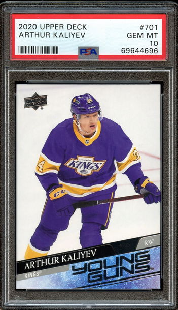 2020 Upper Deck Arthur Kaliyev Young Guns PSA 10