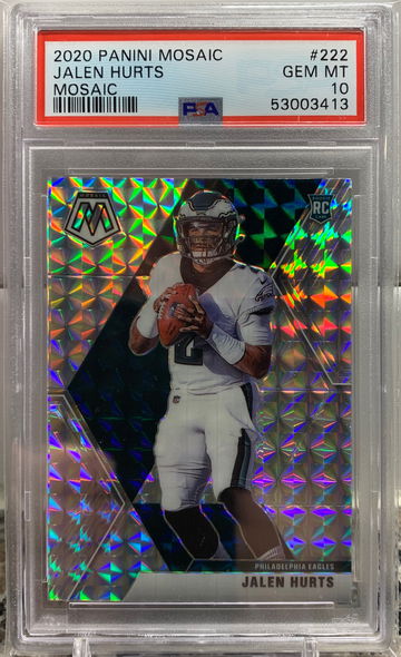 2020 Panini Mosaic Jalen Hurts Mosaic #222 PSA 10