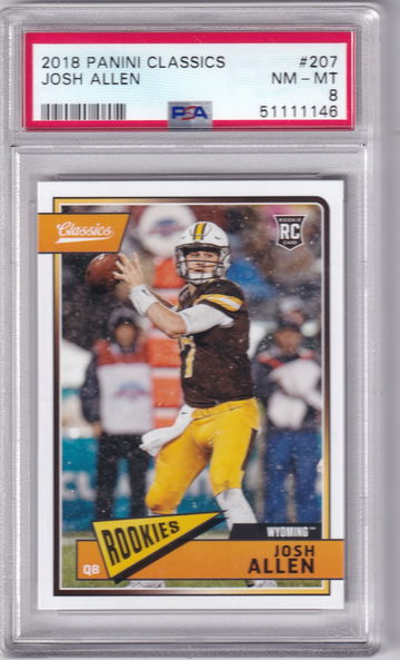 Nathan	FB	2018 Panini Classics 207 Josh Allen PSA 8