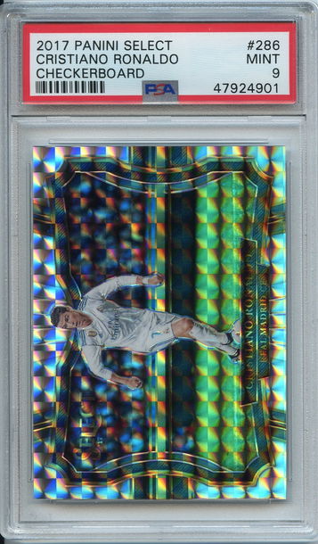 Cristiano Ronaldo Field Level Checkerboard Select PSA 9 NEP