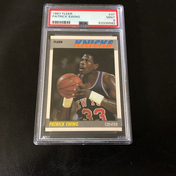 PSA 9 PATRICK EWING 1987 FLEER 2nd Year #37 RARE!