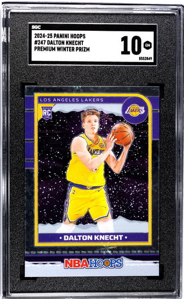 2024-25 Panini Hoops #247 Dalton Knecht Premium Winter Prizm SGC 10