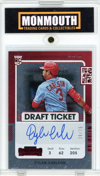 2021 Panini Contenders Draft Ticket Dylan Carlson #147 RC Auto /75